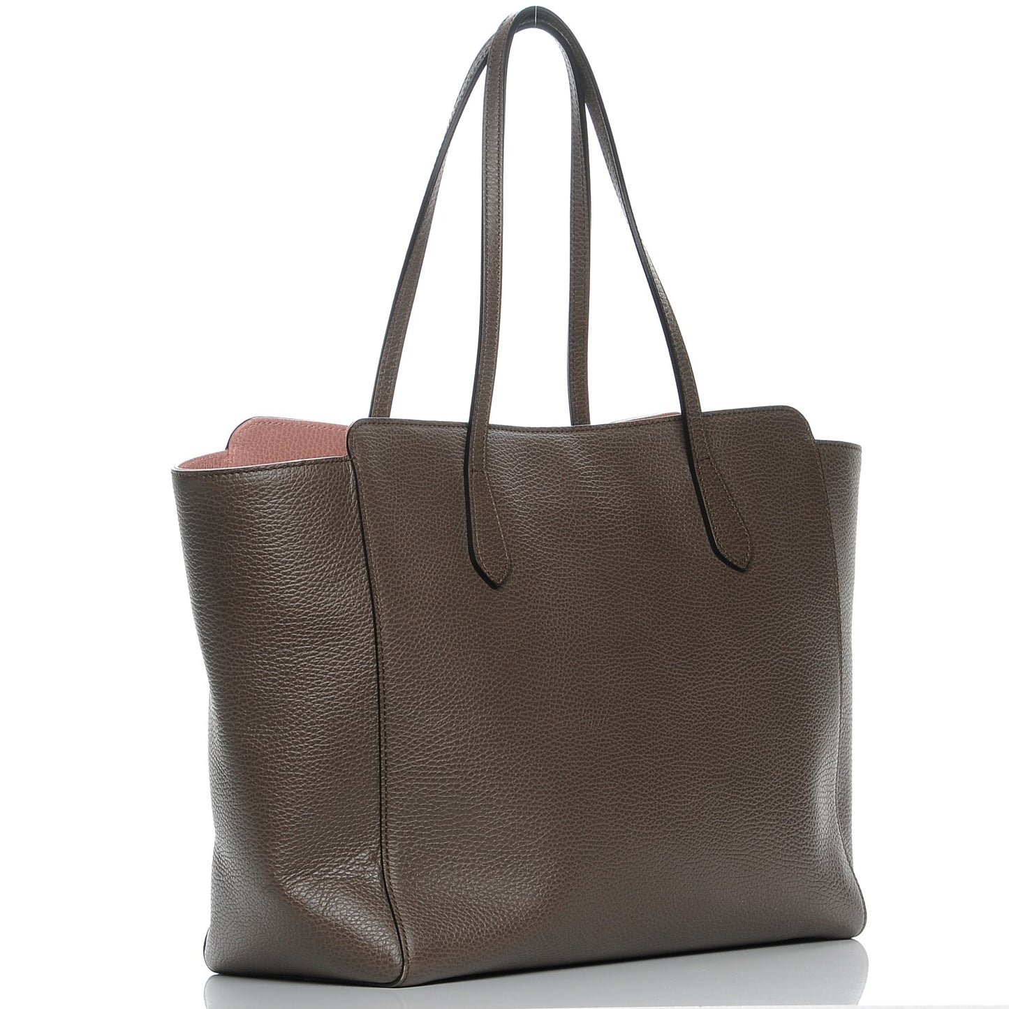 Dollar Calfskin Medium Swing Tote Grey Field Soft Pink