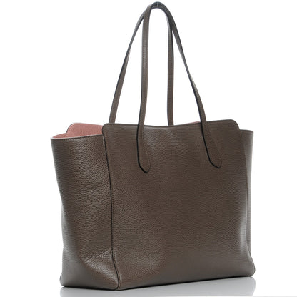 Gucci Dollar Calfskin Medium Swing Tote Grey Field Soft Pink 3 of 6