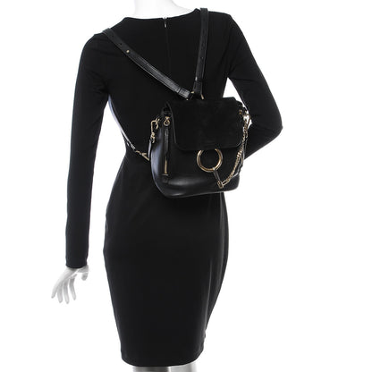 Chloe Suede Calfskin Small Faye Backpack Black 2 of 13