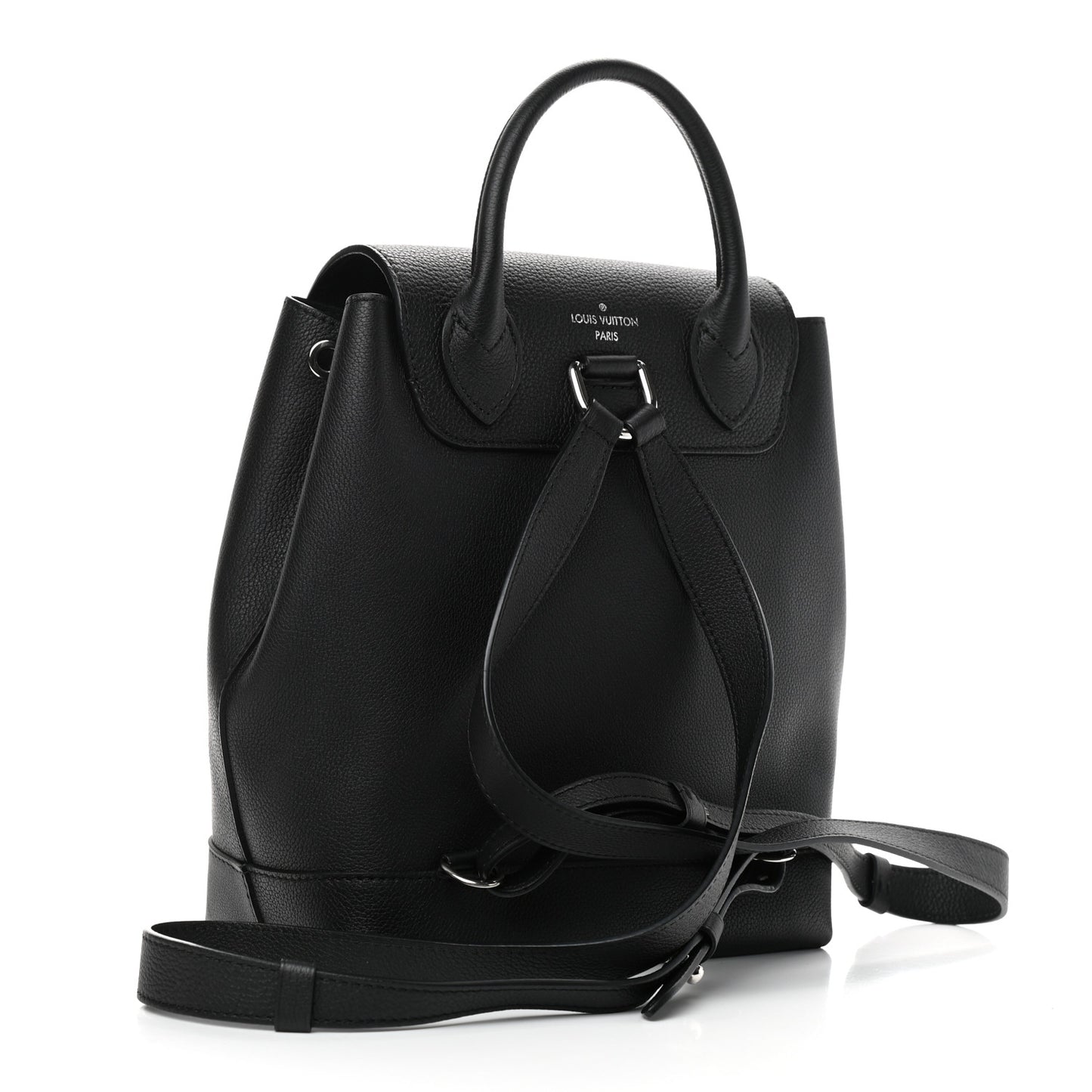 Calfskin Lockme Backpack Black