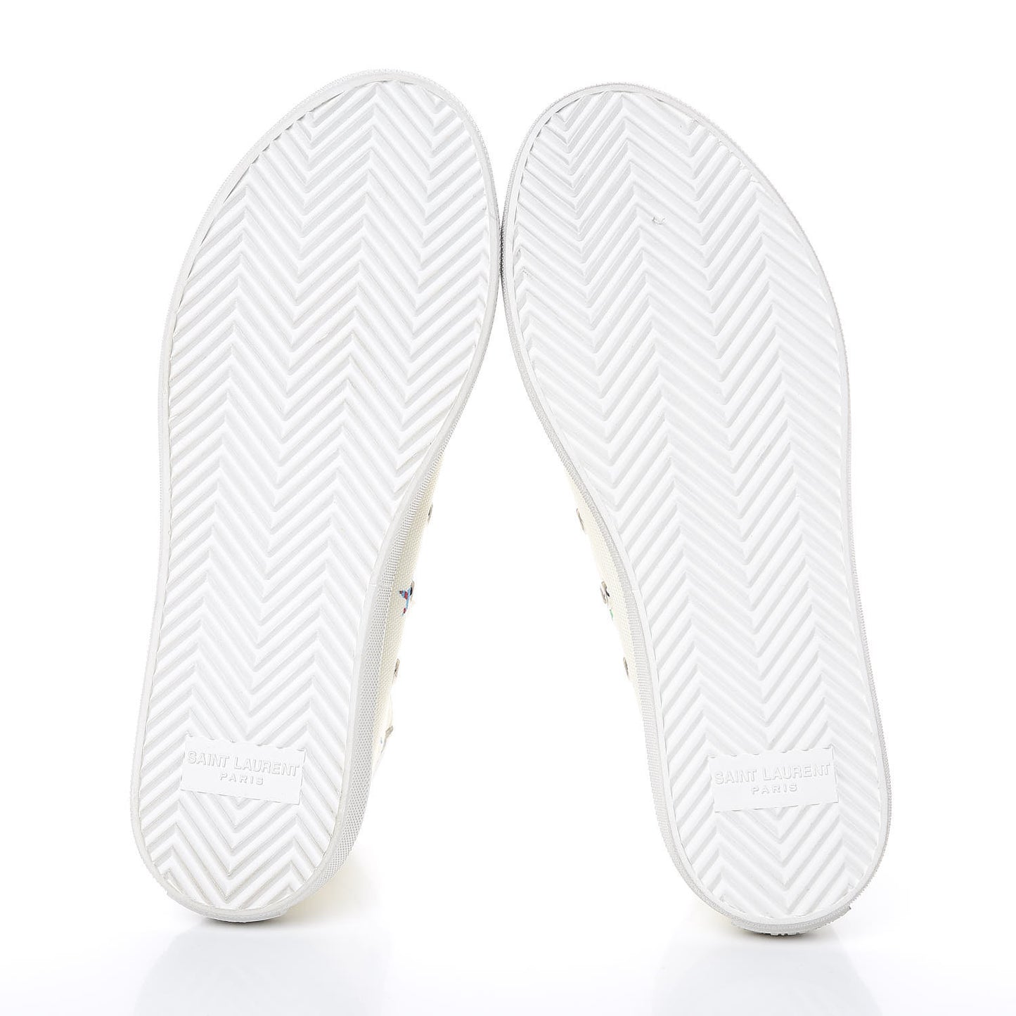 Canvas Fun-Star Print Mens Bedford Hightop Sneakers 35.5 Cream