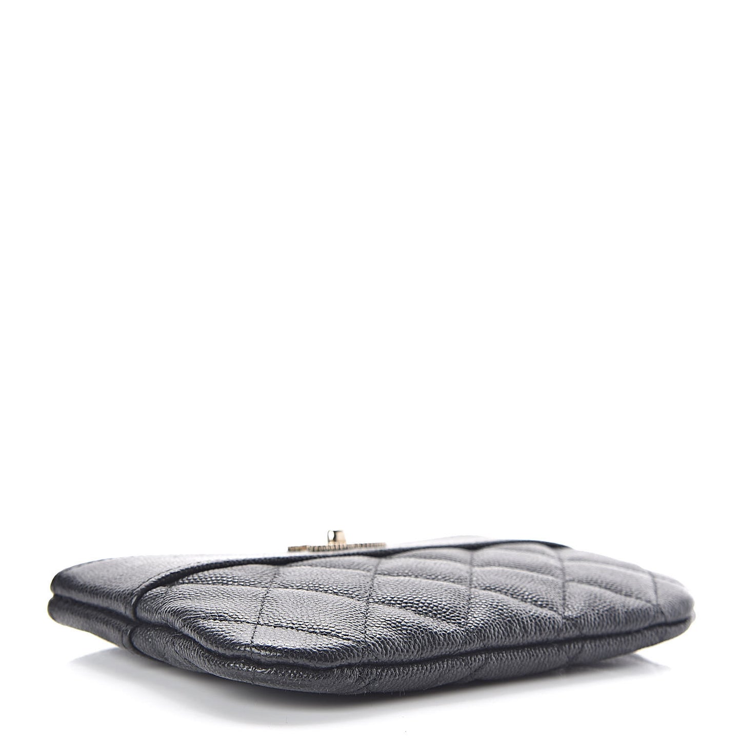 Caviar Quilted Small Vintage Mademoiselle Cosmetic Case Black