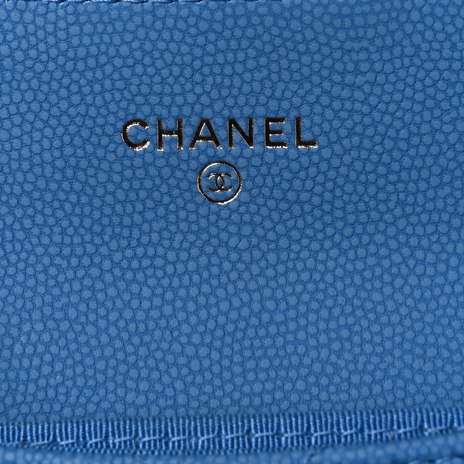 Chanel Caviar Flat Chevron Quilted Flap Card Holder Wallet Blue 6 of 11