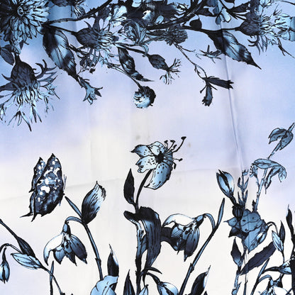 Christian Dior Silk Floral Square Scarf Blue Multicolor 8 of 9