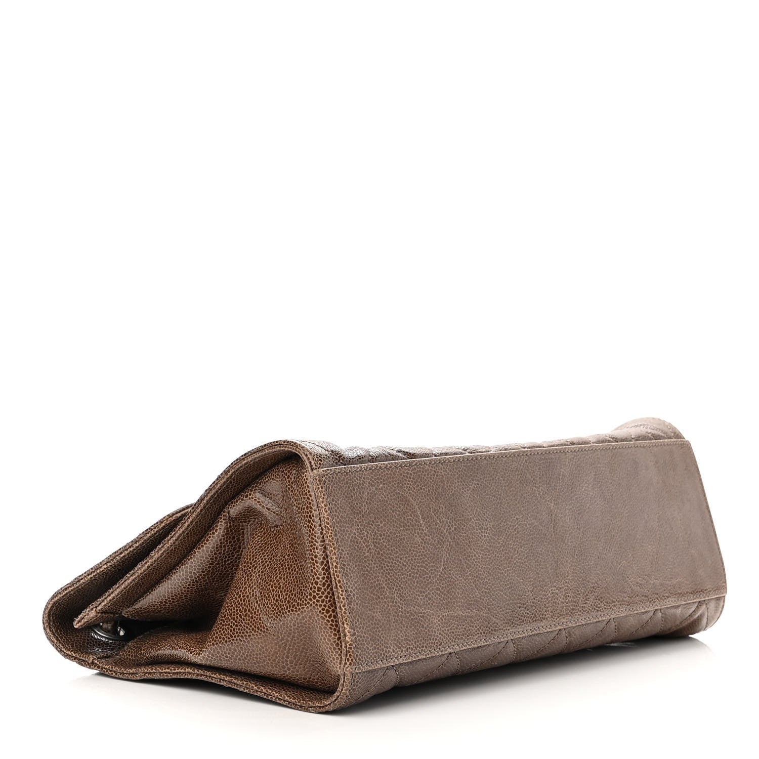 Chanel Crumpled Grained Calfskin Jumbo CC Crave Flap Brown 4 of 12