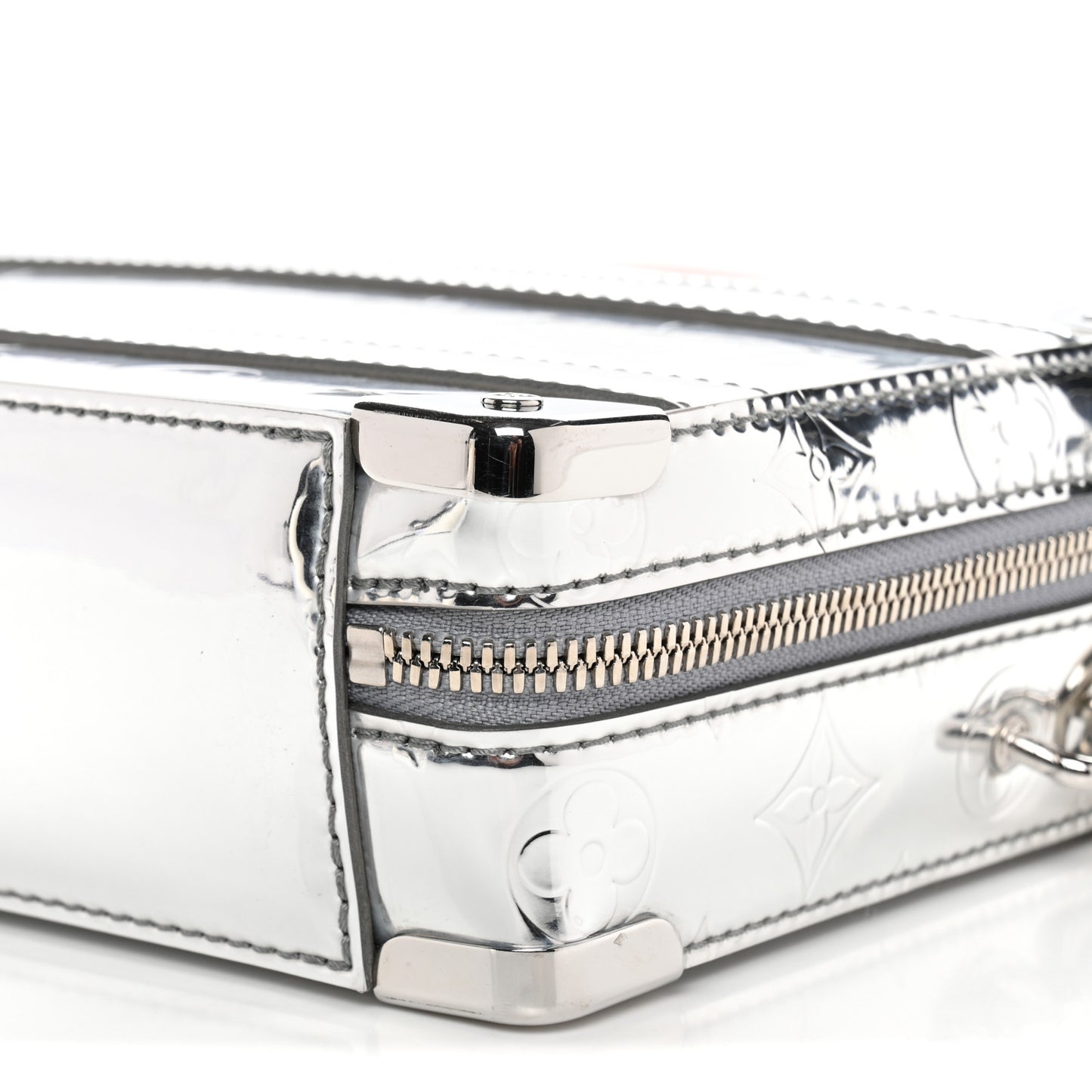 Monogram Mirror Handle Trunk Silver