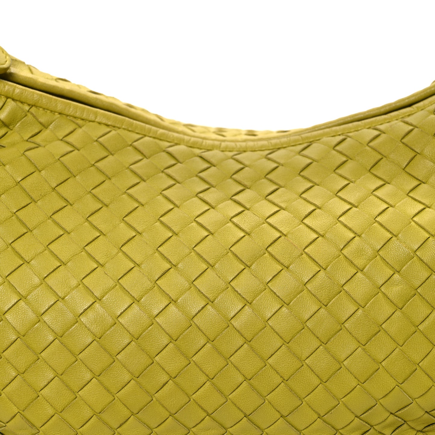 Nappa Intrecciato Medium Belly Veneta Hobo Chartreuse