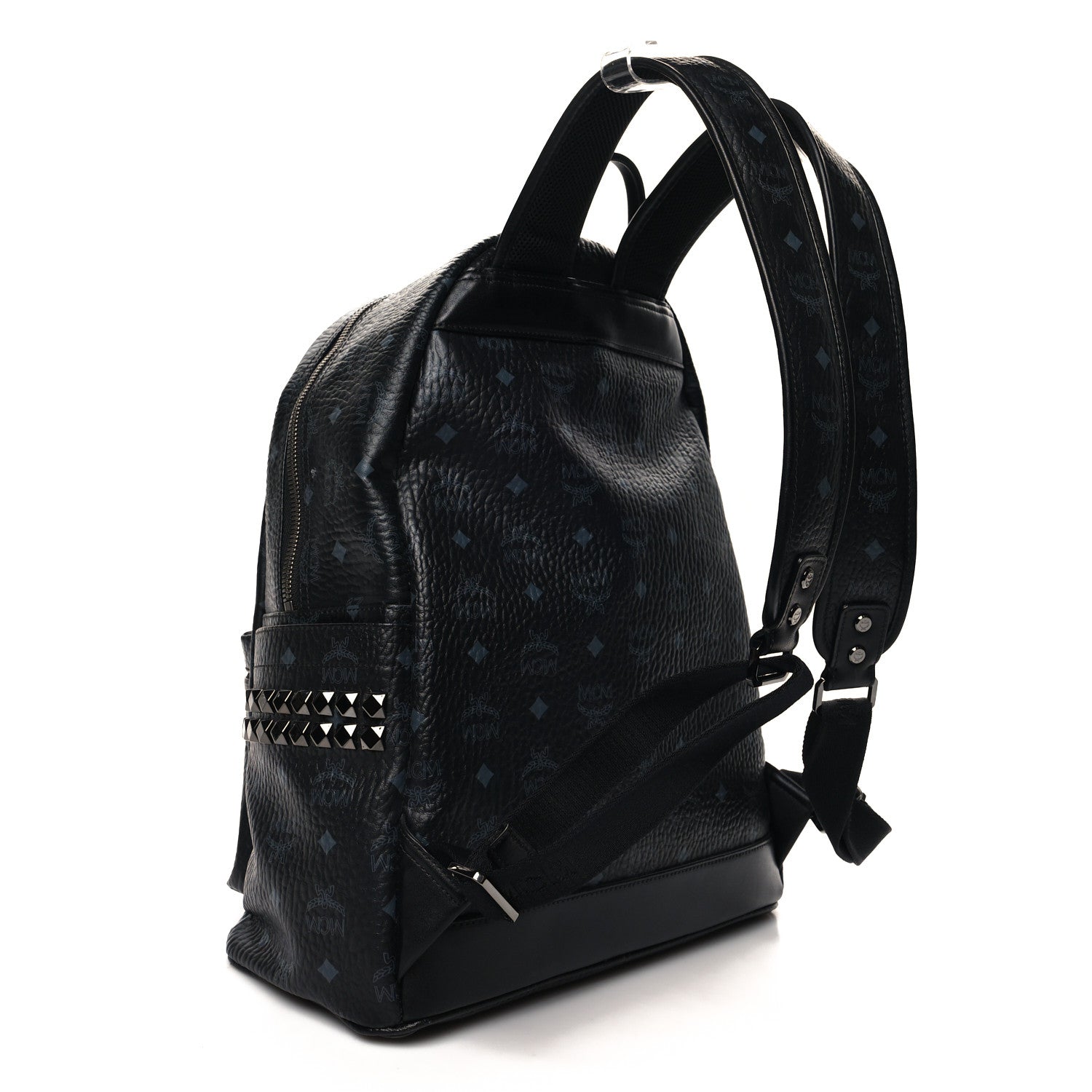 MCM Visetos Large Side Studs Stark Backpack Black 2 of 12