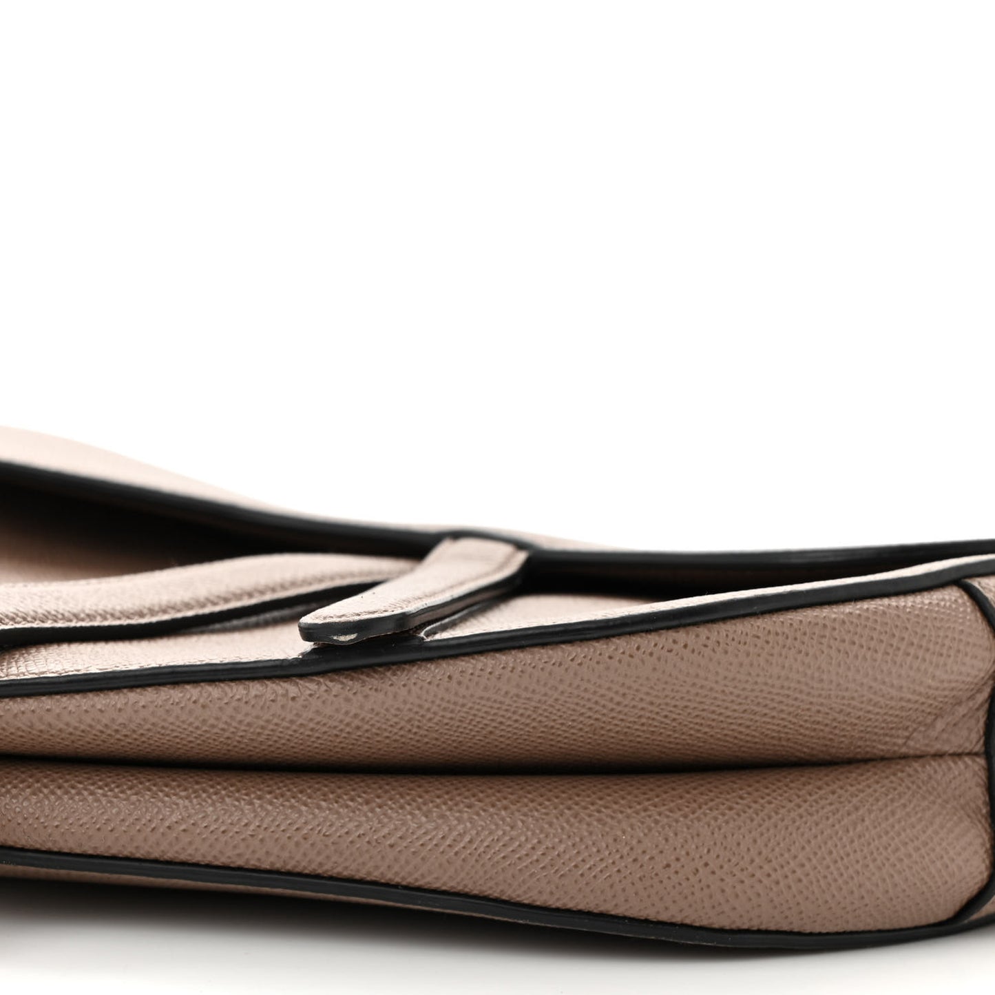 Grained Calfskin Saddle Bag Warm Taupe
