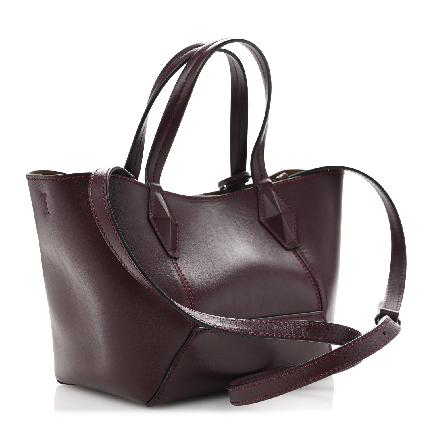 Jimmy Choo Calfskin Diamond Tote   Granet 3 of 11