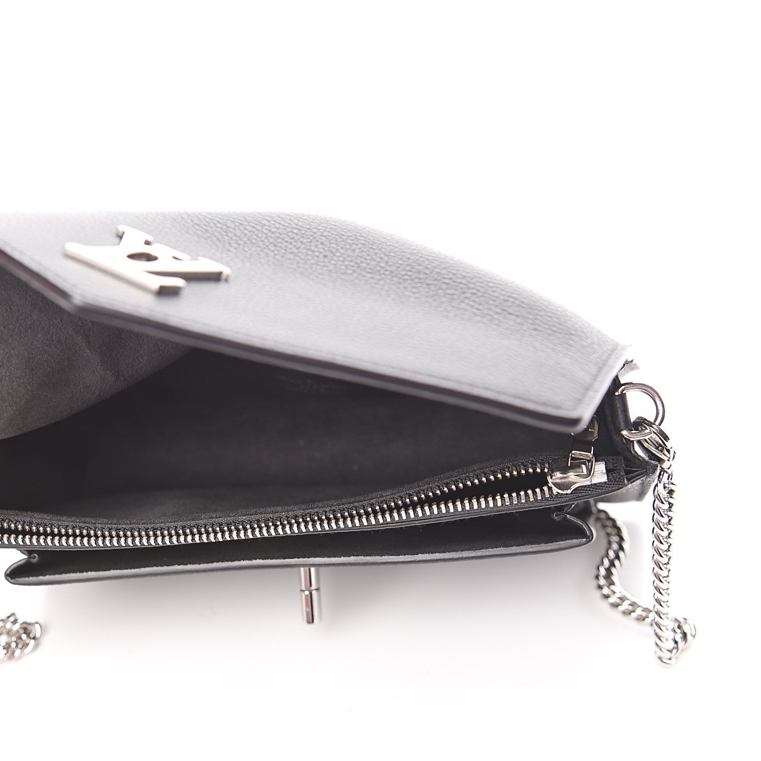 Louis Vuitton Soft Calfskin My Lockme Chain Pochette Black 5 of 10