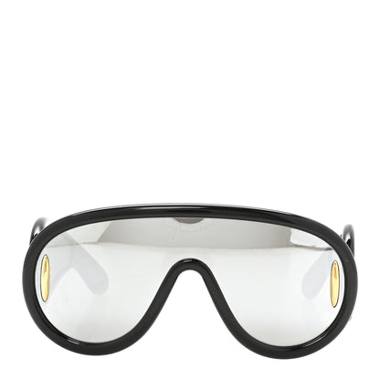 Loewe Acetate Mirrored Anagram Wave Mask Sunglasses LW40108I Black 2 of 6