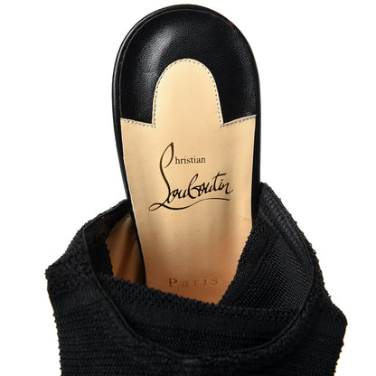 Christian Louboutin Maille Tricot Nappa Cheminene 120 Sock Ankle Boots 40 Black 9 of 10
