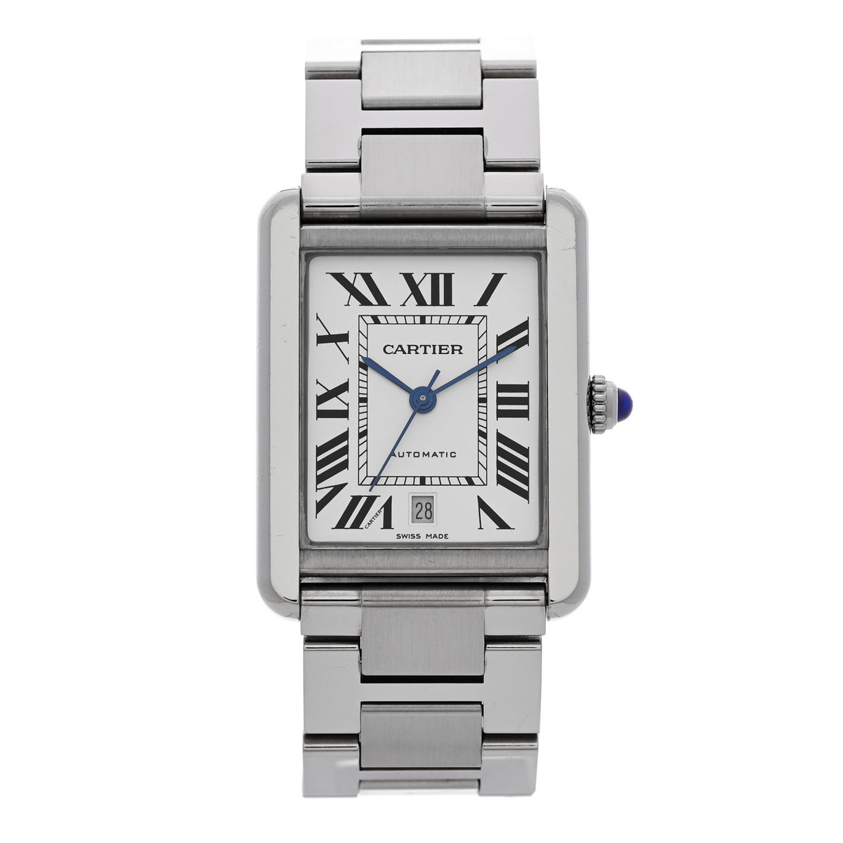 Cartier Stainless Steel 31mm Tank Solo Automatic Watch 1 of 5