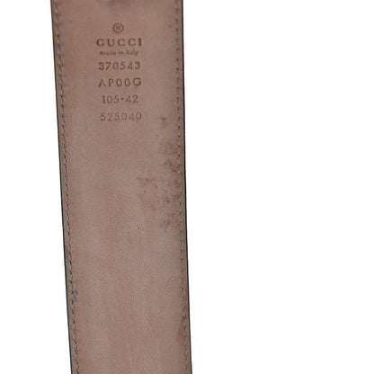 Gucci Calfskin Interlocking G 37mm Belt 105 42 Black 5 of 9