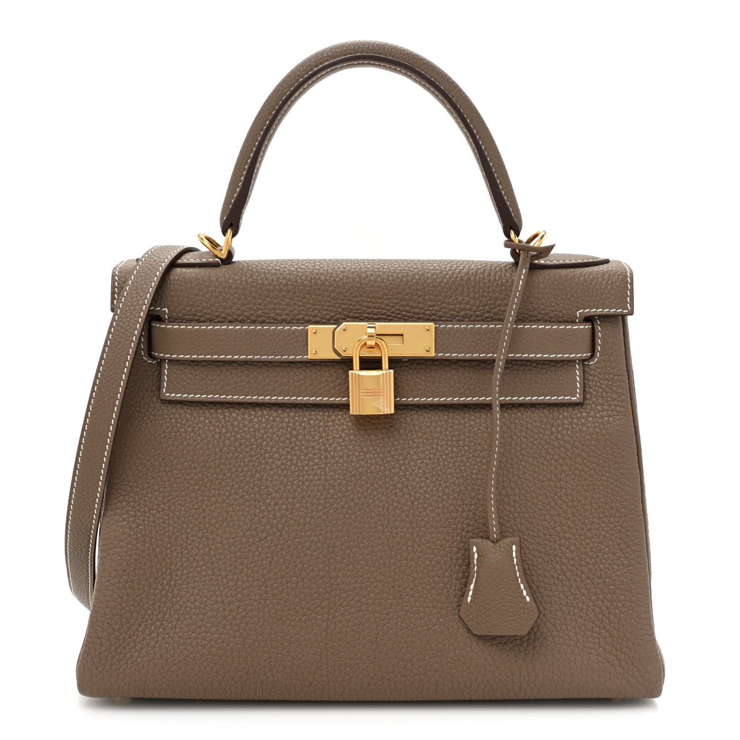 Hermes Togo Kelly Retourne 28 Etoupe 1 of 8