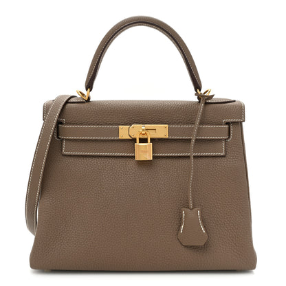Hermes Togo Kelly Retourne 28 Etoupe 1 of 8