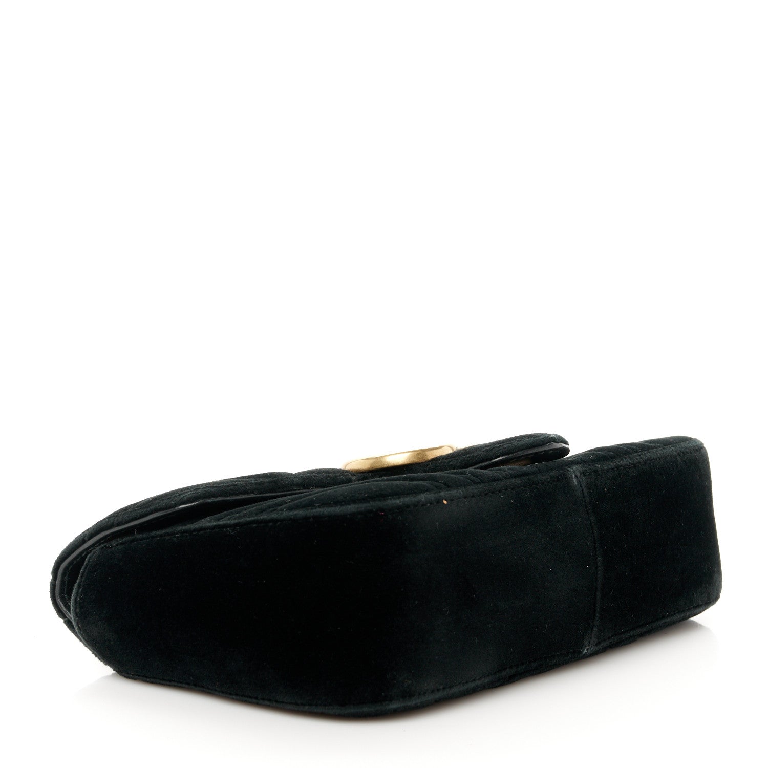 Gucci Velvet Matelasse Mini GG Marmont Shoulder Bag Black 4 of 10