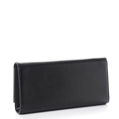 Saint Laurent Patent Grain de Poudre Classic Monogram Cassandre Clutch Black 3 of 8