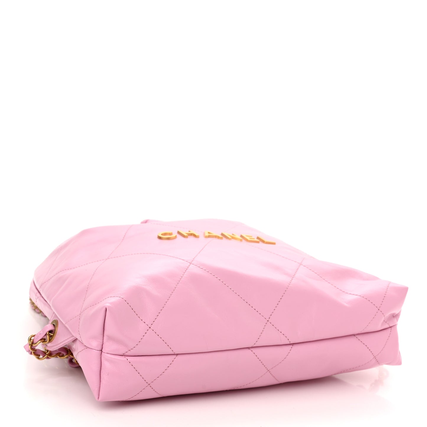 Shiny Calfskin Quilted Chanel 22 Backpack Lilac