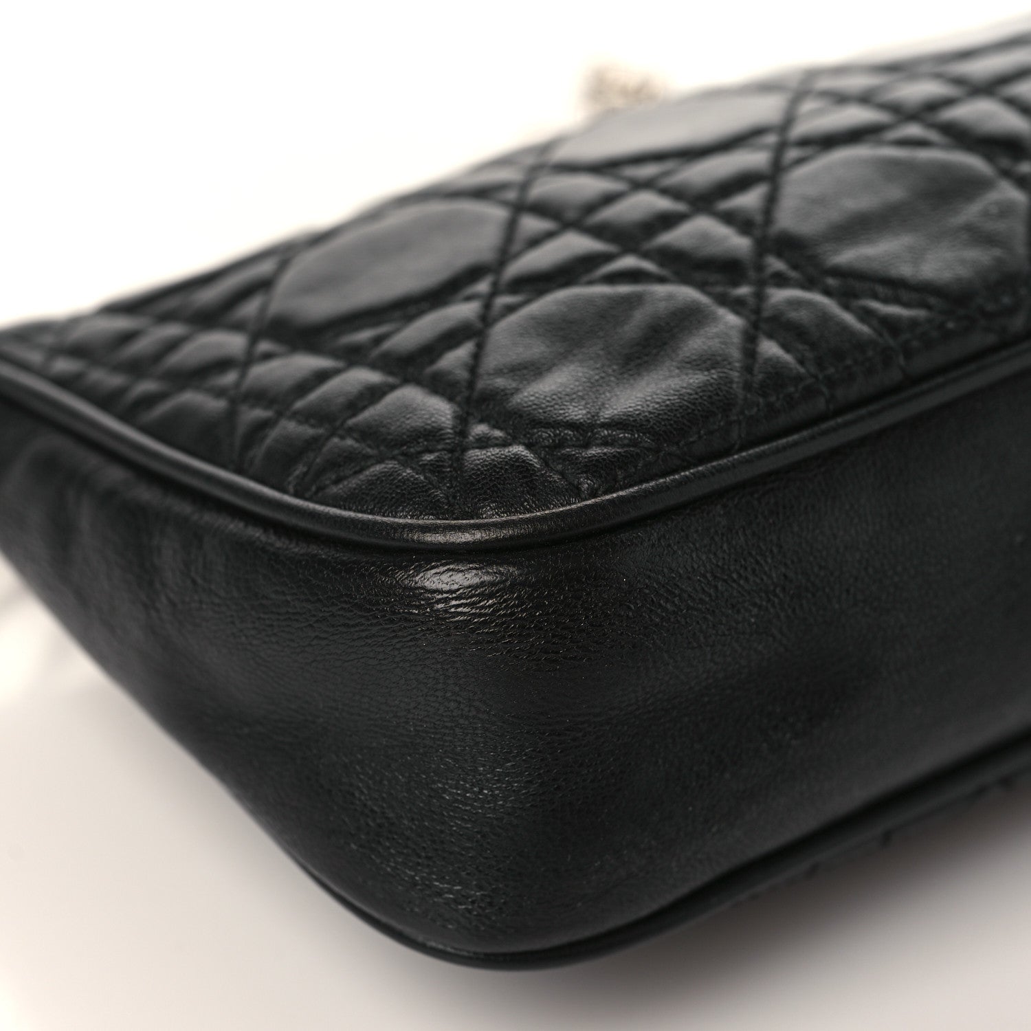 Christian Dior Lambskin Cannage Lady Dior Pochette Black 7 of 8