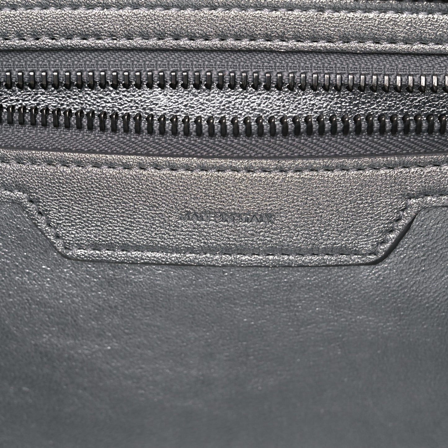 Laminated Lambskin Micro Luggage Silver