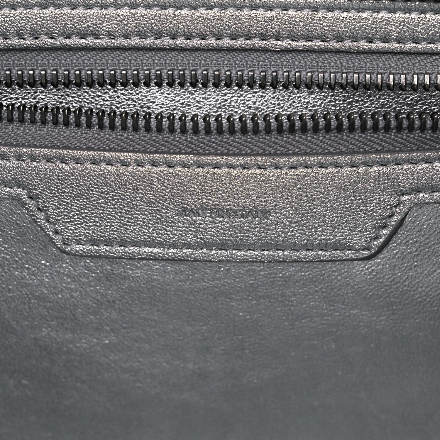 Celine Laminated Lambskin Micro Luggage Silver 6 of 18