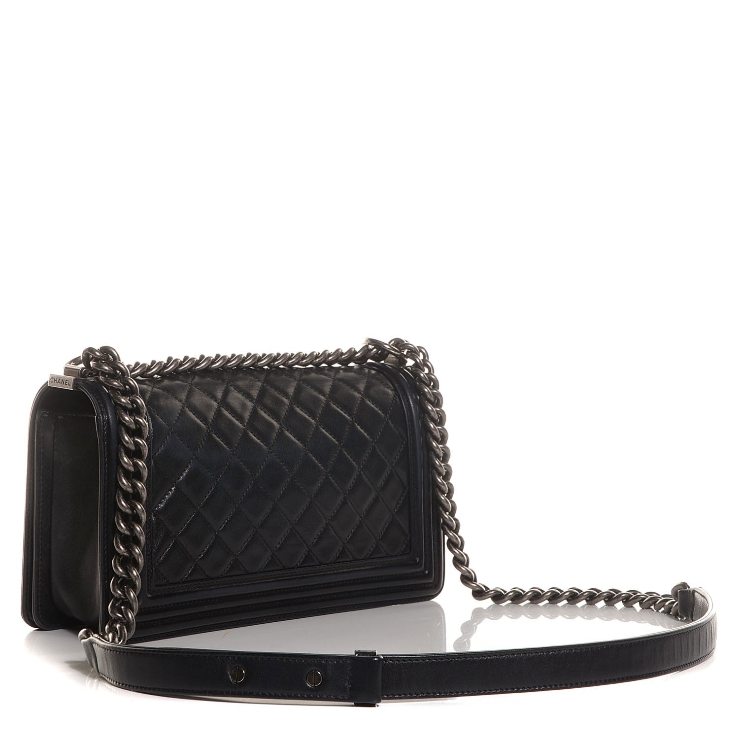 Chanel Lambskin Quilted Medium Boy Flap Black 3 of 8