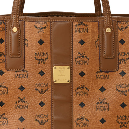 MCM Visetos Large Liz Reversible Shopper Tote Cognac 13 of 23