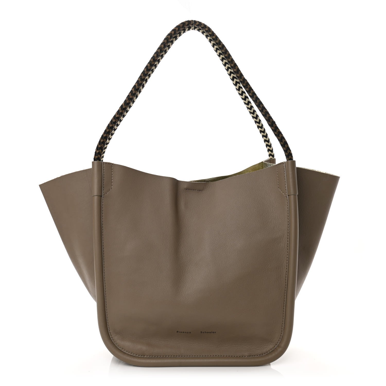 Proenza Schouler Calfskin L Lux Rope Handle Tote Brown Gold 1 of 10
