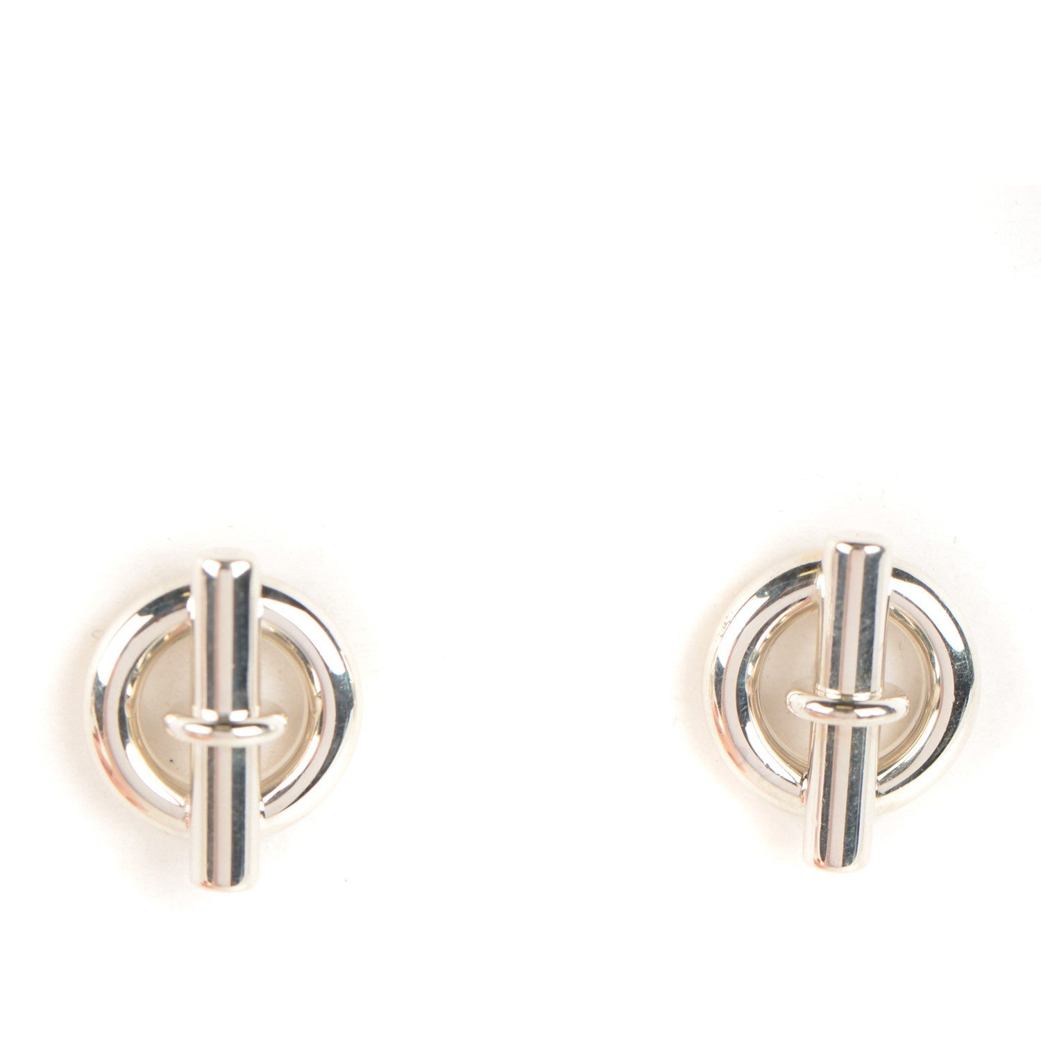 Hermes Sterling Silver Mini Chaine D'Ancre Earrings 1 of 7