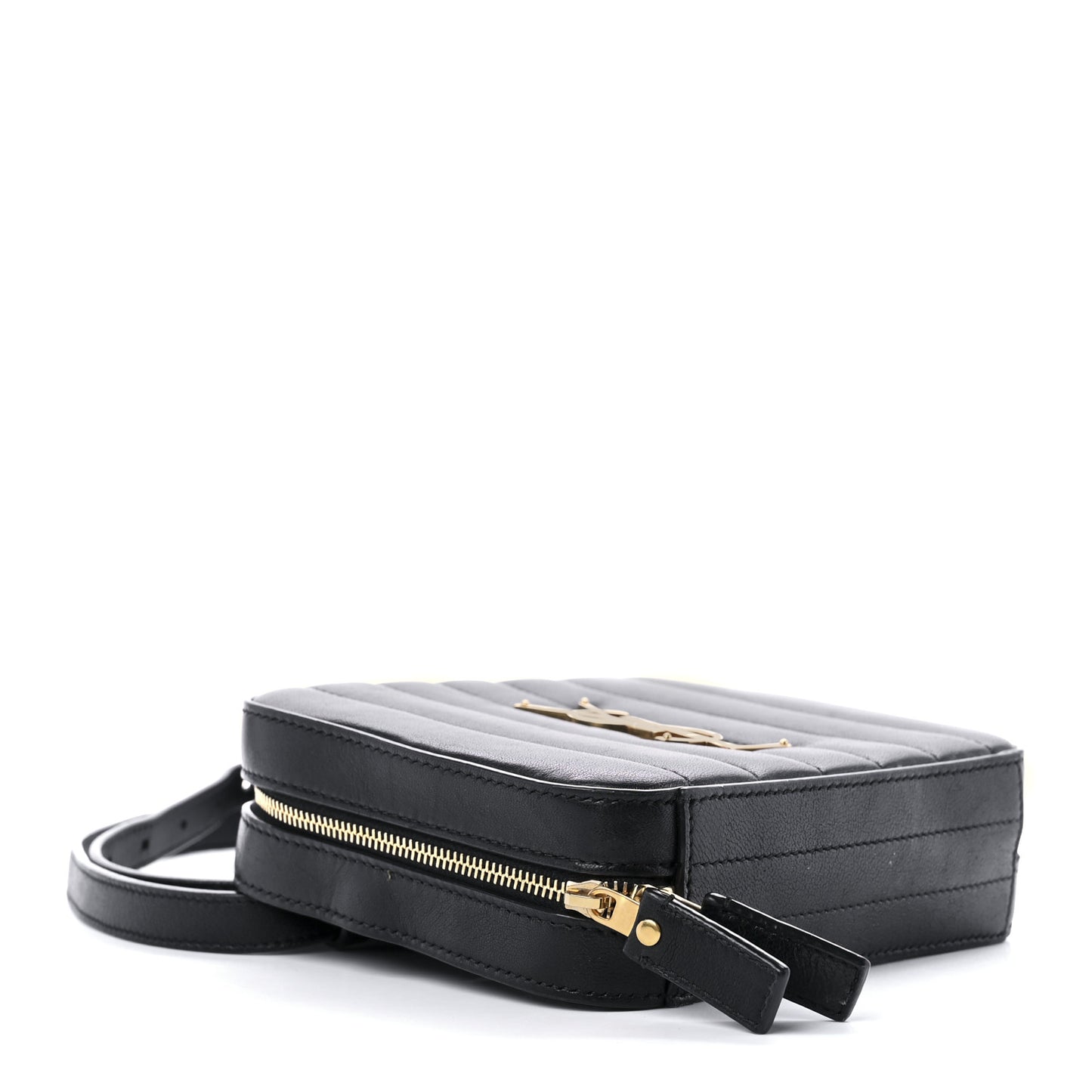 Lambskin Matelasse Vicky Monogram Belt Bag Black