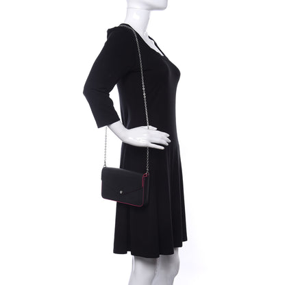 Louis Vuitton Epi Pochette Felicie Black Hot Pink 2 of 15