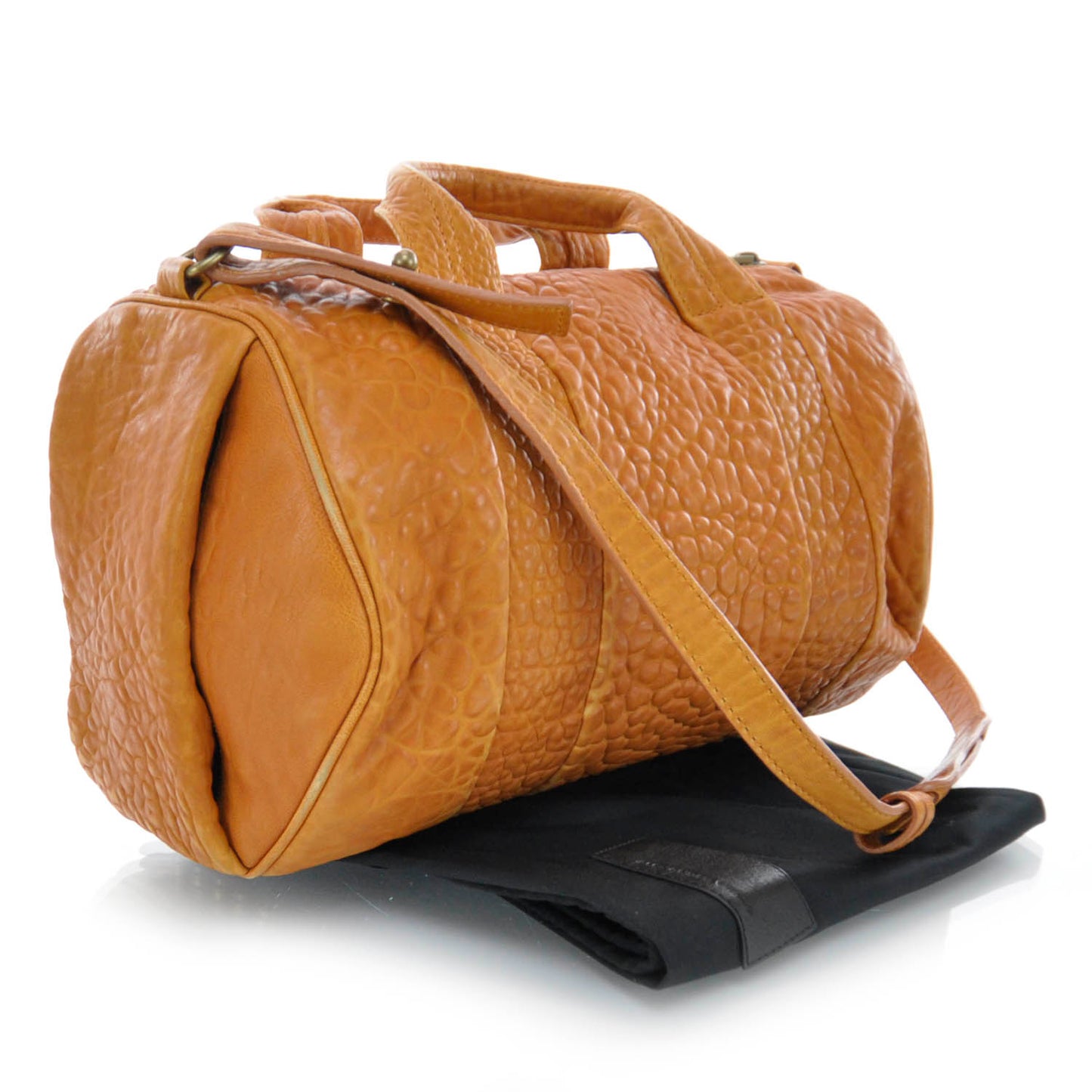 Leather Rocco Duffel Orange