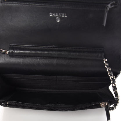Chanel Caviar Sevruga Wallet On Chain WOC Black 5 of 22