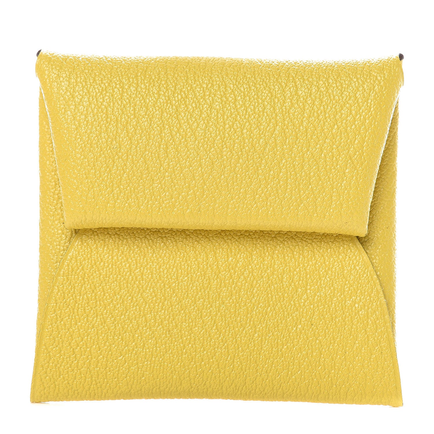 Hermes Chevre Mysore Bastia Coin Purse Jaune De Naples 1 of 8