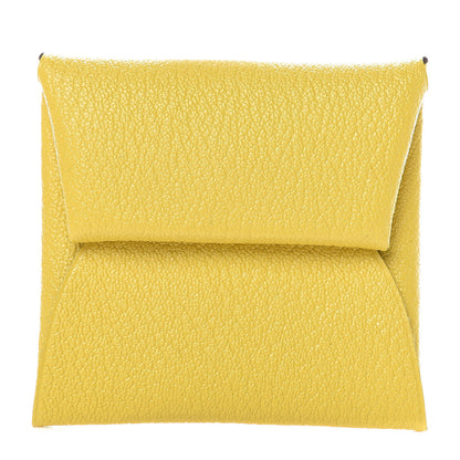 Hermes Chevre Mysore Bastia Coin Purse Jaune De Naples 1 of 8