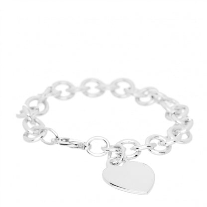 Tiffany Sterling Silver Heart Tag Charm Bracelet 1 of 4