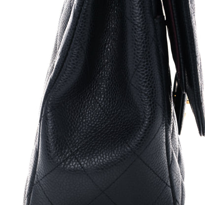 Chanel Caviar Quilted Jumbo Double Flap Black 10 of 14