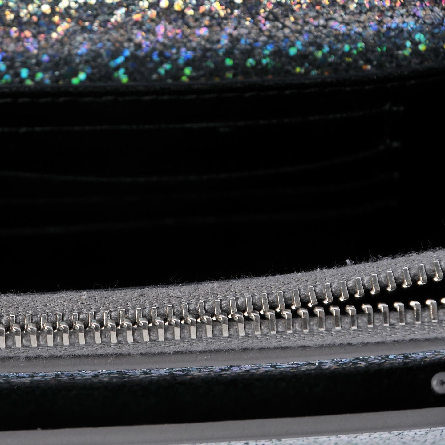 Metallic Crackled Calfskin Monogram Sunset Chain Wallet Star Light