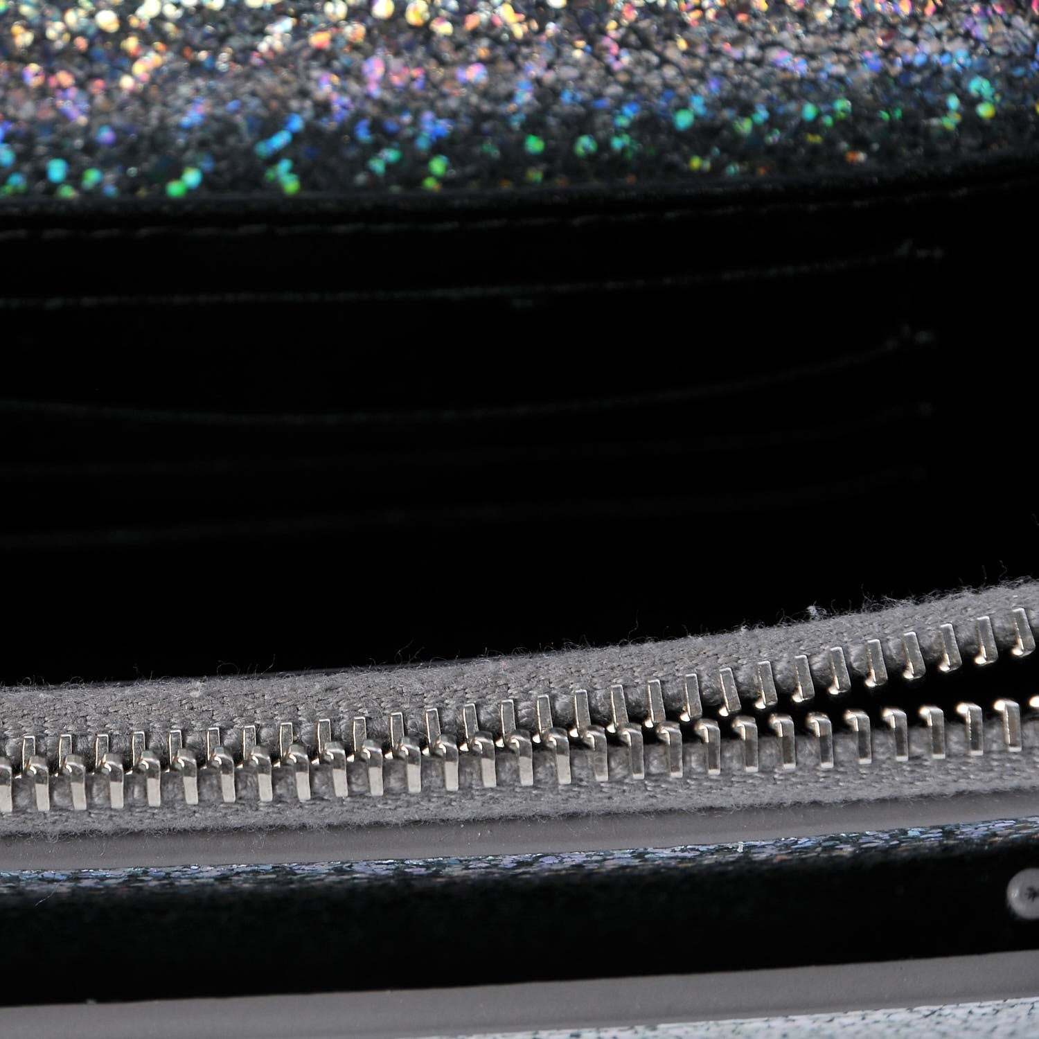 Saint Laurent Metallic Crackled Calfskin Monogram Sunset Chain Wallet Star Light 8 of 15