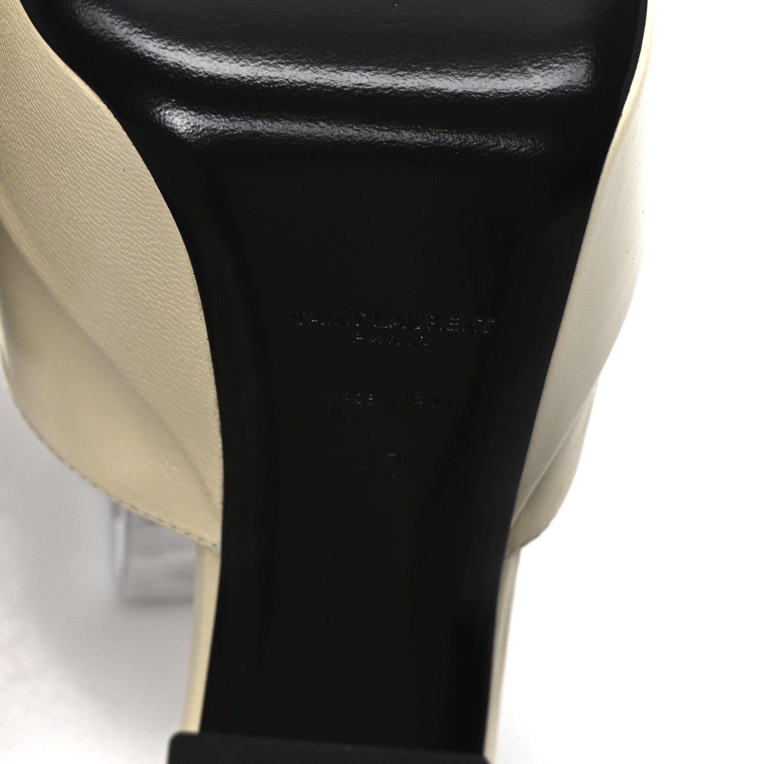 Saint Laurent New Belfagor Jodie 95 Platform Sandals 40 Pearl 7 of 9