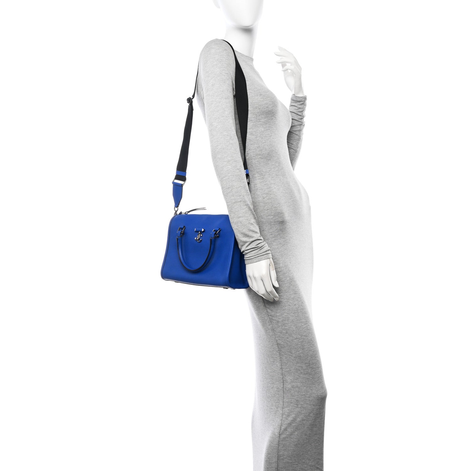 Jimmy Choo Grainy Calfskin Webb Top Handle Bag Ultraviolet 2 of 9
