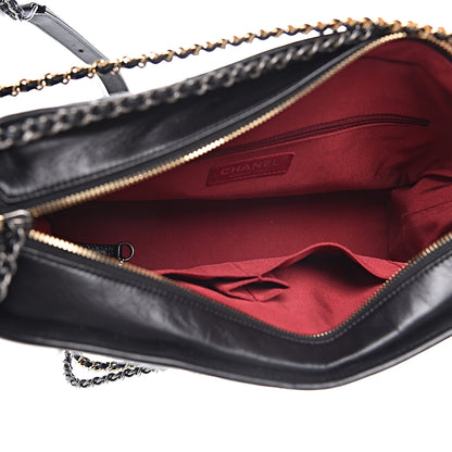 Chanel Aged Calfskin Quilted Medium Gabrielle Hobo Black 5 of 10