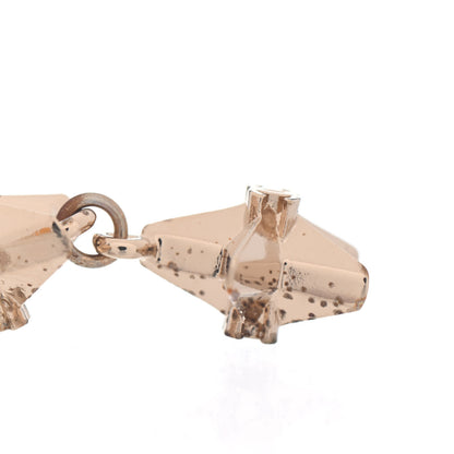 Chanel Metal CC Triple Star Drop Earrings Gold 5 of 5