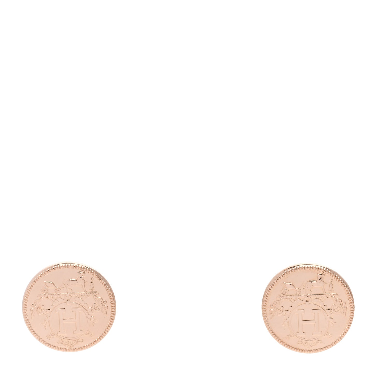 18K Rose Gold TPM Ex-Libris Stud Earrings
