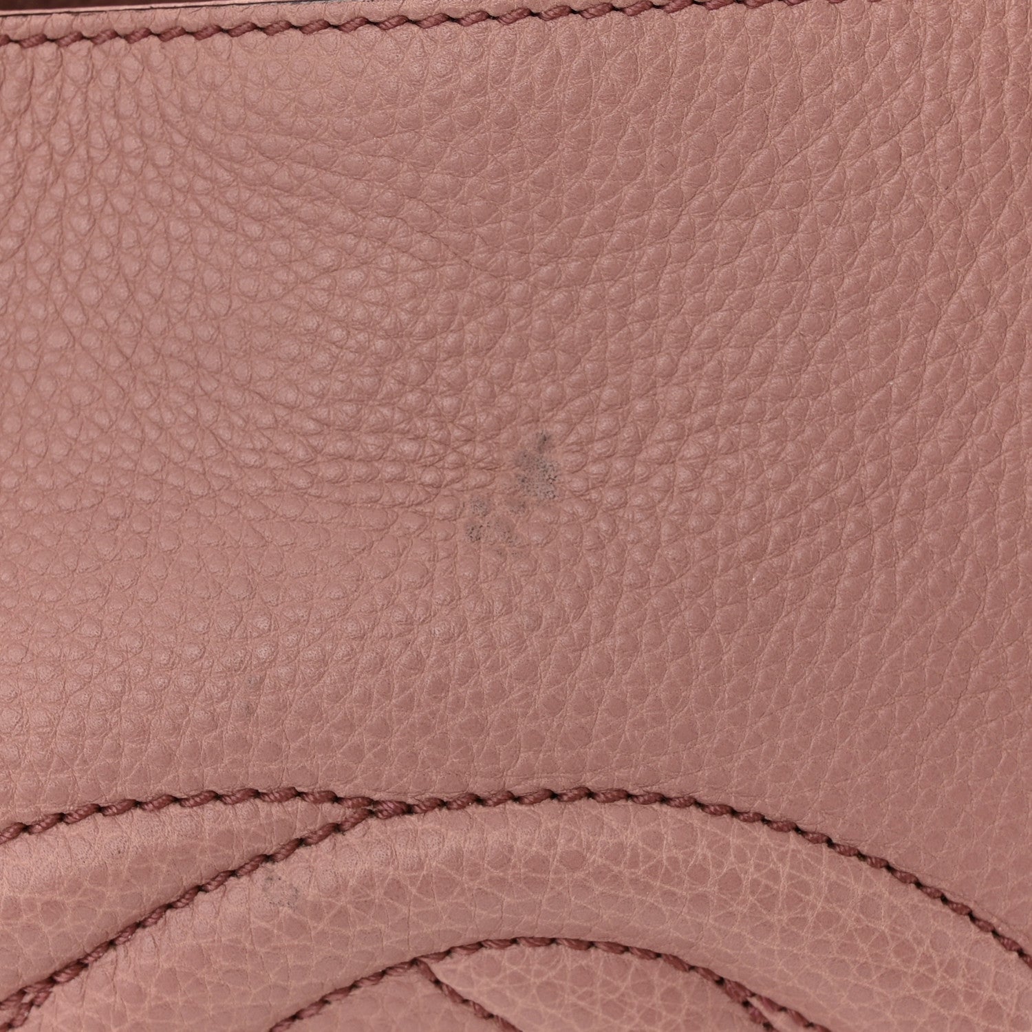 Gucci Pebbled Calfskin Medium Soho Chain Shoulder Bag Dark Cipria 11 of 11