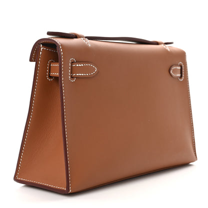 Hermes Swift Kelly Pochette Clutch Gold 3 of 8
