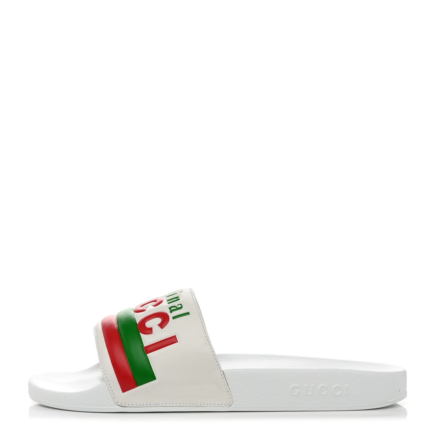 Nappa Original Gucci Mens Slide Sandals 10 Great White