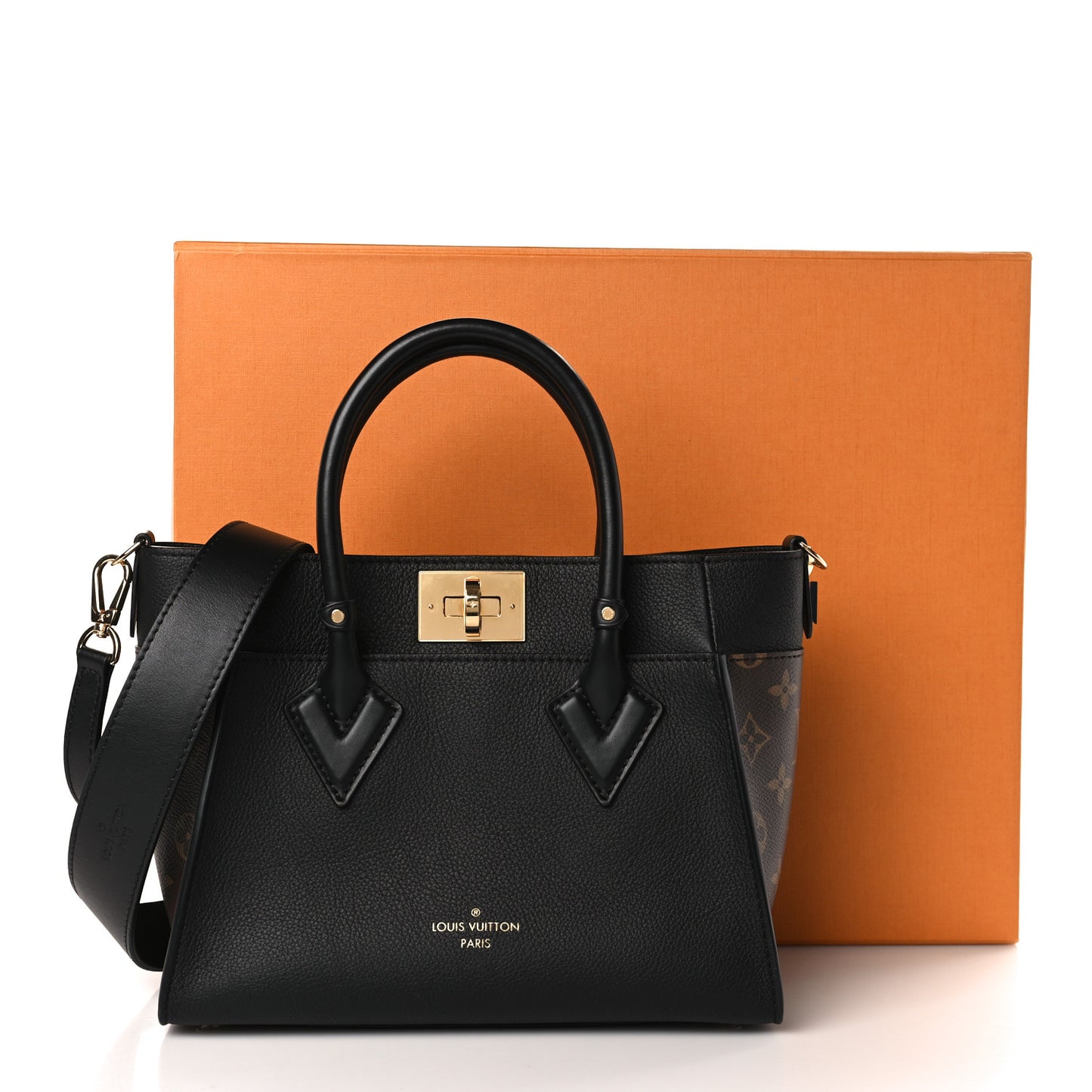 Calfskin Monogram On My Side PM Black